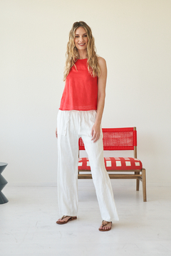 PANTALON MORO LINO BLANCO