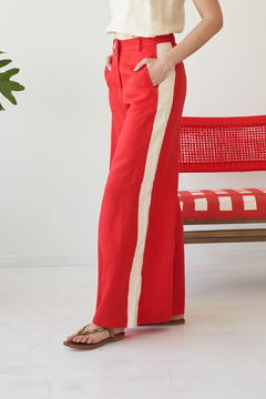 Imagen de PANTALON CALIFORNIA LINO ROJO
