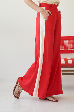 PANTALON CALIFORNIA LINO ROJO - comprar online