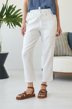 PANTALON BABUCHA FLORENCE LINO BLANCO - brenda shedden