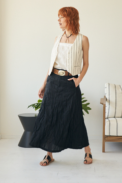 FALDA SCARLETT LINO NEGRO