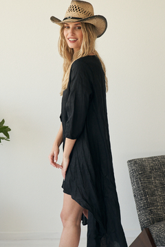 VESTIDO GREYS LINO NEGRO en internet