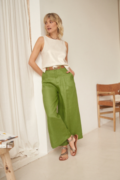 PANTALON PALMA LINO VERDE en internet