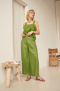 PANTALON PALMA LINO VERDE en internet
