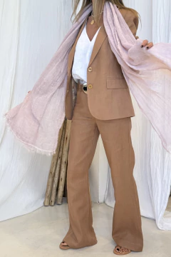 PANTALON BIRKIN LINO TOSTADO - comprar online