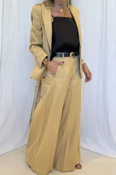 PANTALON MALIBU LINO CAMEL - tienda online