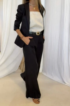 PANTALON MALIBU LINO NEGRO