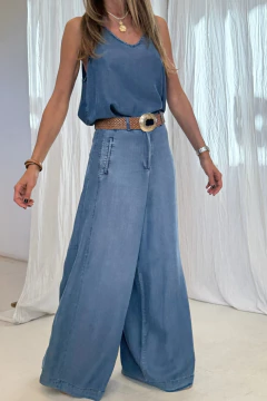 PANTALON PIPPA TENCEL AZUL - tienda online