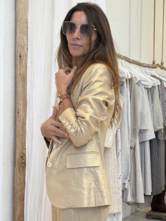 Imagen de BLAZER EMILY LINO FOIL ORO