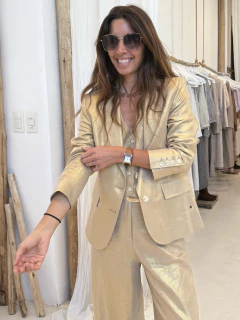 BLAZER EMILY LINO FOIL ORO