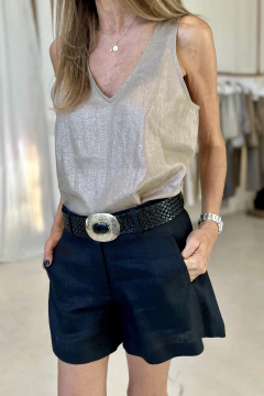 TOP MALAGA LINO FOIL VISON METALIZADO en internet