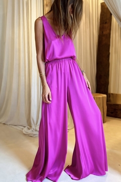 PANTALÓN POSITANO SATÉN MAGENTA