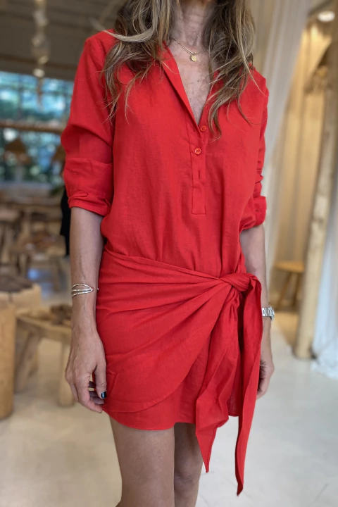 VESTIDO FORTALEZA ROJO - comprar online