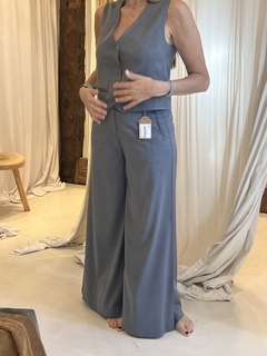 CHALECO JAMES TIZADO FW25 GRIS - brenda shedden