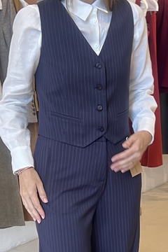 CHALECO JAMES TIZADO FW25 AZUL en internet