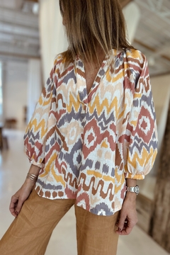 BLUSA BALI PRINT MULTICOLOR - brenda shedden