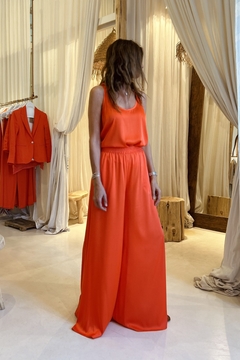 PANTALÓN POSITANO SATÉN NARANJA - comprar online