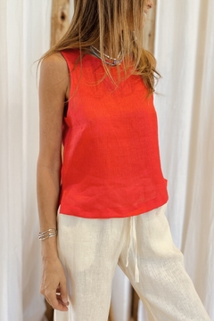 TOP ISABELLE LINO ROJO
