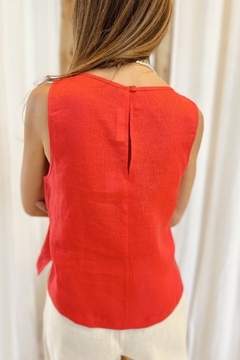 TOP ISABELLE LINO ROJO - comprar online