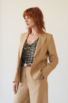 BLAZER EMILY LINO CAMEL - comprar online