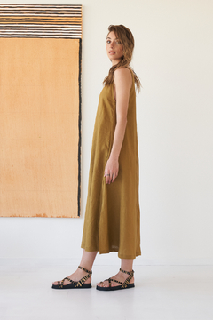 Imagen de VESTIDO ANNA LINO OLIVE