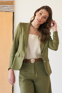 BLAZER EMILY LINO VERDE MILITAR - comprar online