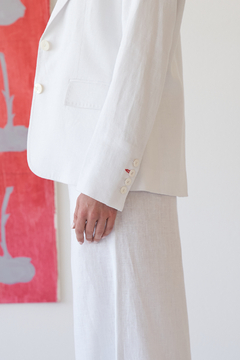 BLAZER EMILY LINO BLANCO - tienda online