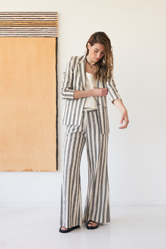 PANTALON CRETA LINO RAYADO - comprar online