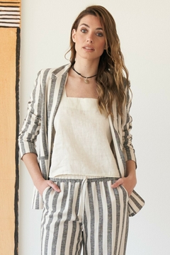 Imagen de BLAZER AMELIE LINO RAYADO