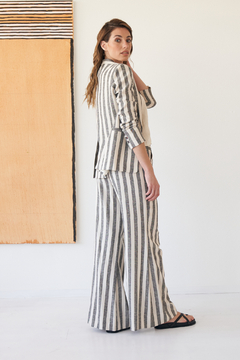 PANTALON CRETA LINO RAYADO