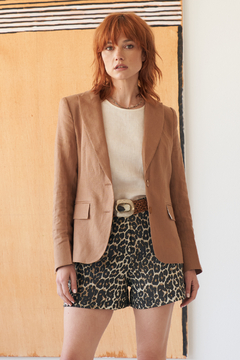 BLAZER EMILY LINO TOSTADO - comprar online