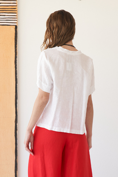 BLUSA OLIVER LINO BLANCO - comprar online