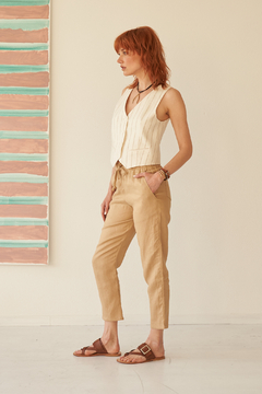 PANTALON BABUCHA FLORENCE LINO CAMEL - comprar online