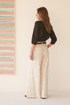 BLUSA PRAGA LINO NEGRO - brenda shedden