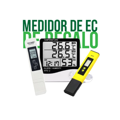 Medidor de PH Auto calibrable + Termohigrometro C/zonda + Medidor EC de Regalo