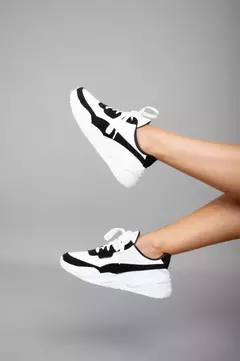 Zapatillas Plataforma Cómodas Art-PUMI BLANCO/NEGRO