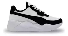 Zapatillas Plataforma Cómodas Art-PUMI BLANCO/NEGRO - tienda online