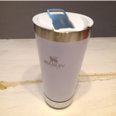VASO CERVECERO CON PARLANTE 473ML BLANCO