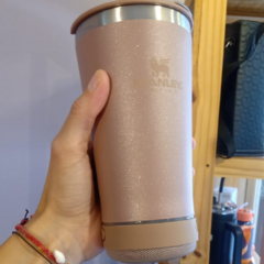VASO CERVECERO CON PARLANTE 473ML ROSA VIEJO/BRILLOS - comprar online