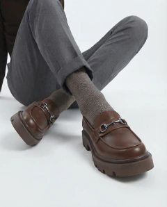 Mocasín Plataforma Clásico Chocolate - valtino