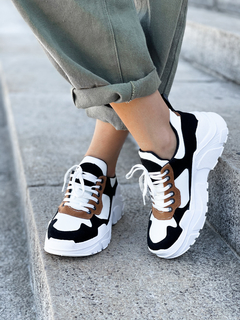 ZAPATILLAS URBANAS COMBINADA ART-2500 MARRON - comprar online