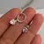 Aros argolla acero blanco con dijes corazones cristal - comprar online