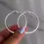 Aros argolla acero blanco simple 4.5 cm