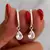 Aros argolla acero blanco dijes gotas cristal