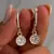 Aros argolla acero blanco circulos micropavé