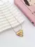 Conjunto acero dorado corazón 50 cm