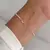 Pulsera bañada en plata línea de strass en internet