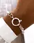 Pulsera roló acero blanco 7 mm Cierre marinero