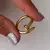 Anillo acero dorado clavo - comprar online