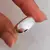 Anillo acero blanco bombé